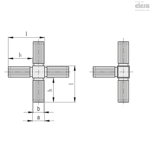 Tridimensional Five-way Connector, STC.25-3A-5W-R-C33